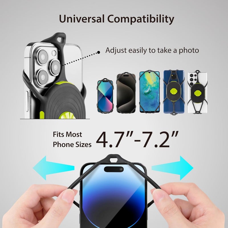 BONE COLLECTION Bone Run Tie Connect Kit 2 Magnetic, Magnetic Running Phone Holder, Detachable & 360° Rotatable Sport Armband, Skin-Friendly Silicone Phone Carrier for Most Smartphones (Quick Release Kit) - Image 2